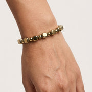 Golden Pyrite Bracelet: Smooth Edge